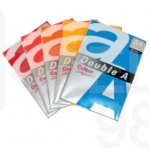Цветна Копирна хартия Double A, A4,интензивна, 80гр./м2, 100 л.