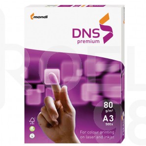 Копирна хартия DNS Premium, 80гр./м2, A3, 500 л.