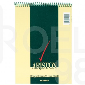 Бележник спирала, Ariston, A5, квадратчета, 60 л.