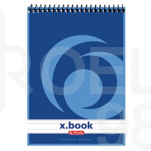 Бележник Herlitz x.book, А6, редове, спирала, 50 л.