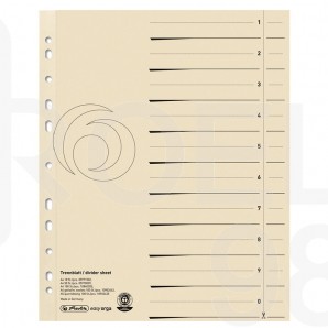 Разделители Herlitz с европерфорация, картон, 10 бр.