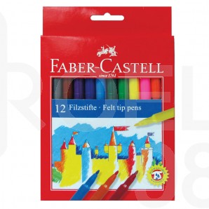 Флумастери Faber-Castell, 12 цвята
