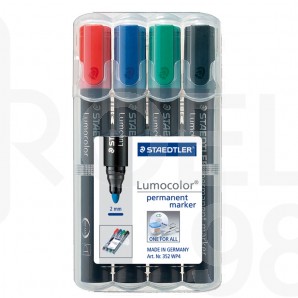 К-т маркери Staedtler Lumocolor 352, объл връх, перманентен