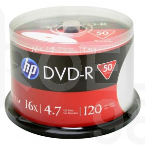DVD-R диск HP, 4.7GB, 16x, шпиндел 50 бр.
