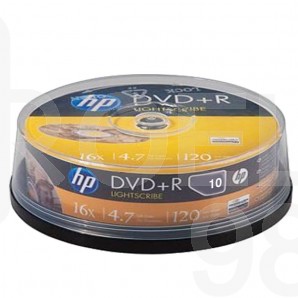 DVD+R диск HP, 4.7GB, 16x, шпиндел 10 бр.
