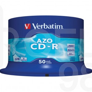 CD-R диск Verbatim Super Azo, 700MB, 52x, шпиндел, 50 бр.