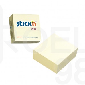 Самозалепващи листчета Stick`N, пастел, 76 x 76 мм, жълти