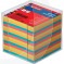 Кубче Herlitz, нелепено, цветно, 650 л., в прозрачна пластмасова поставка