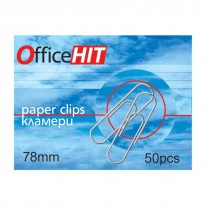 Кламери OfficeHIT, заоблени, 78 мм, 50 броя